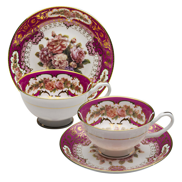 Coastline Imports Royal Bone China Teacup & Saucer & Reviews Wayfair Canada